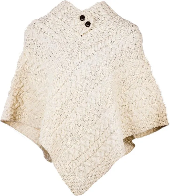 Women's Merino Wool Poncho by Aran Mills