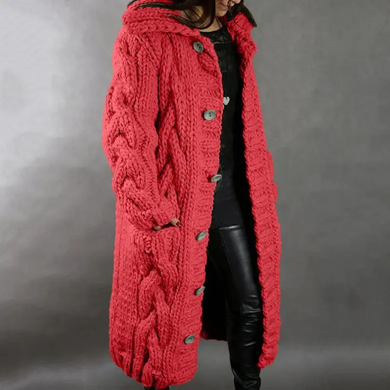 Women's Plus Size Cardigan Coat