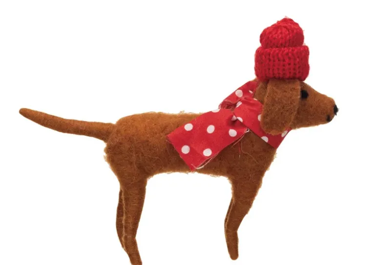 Wool Felt Christmas Dogs