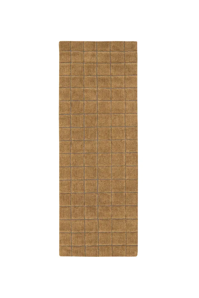 WOOL RUNNER RUG MOSAIC OCHRE