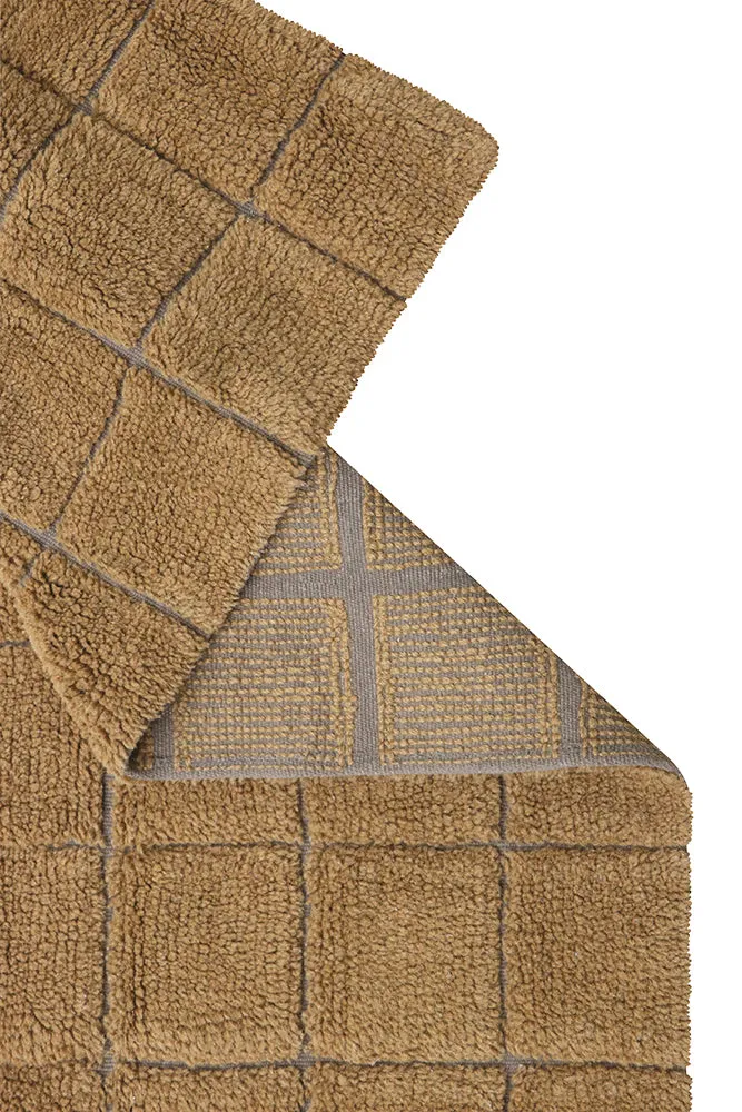 WOOL RUNNER RUG MOSAIC OCHRE