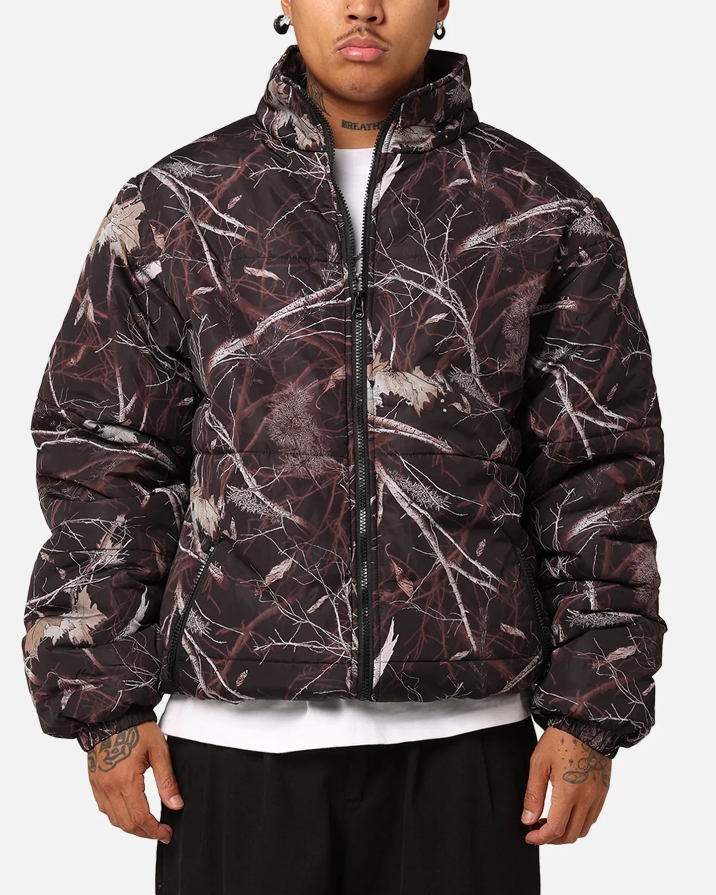 X-Large Wave Dye Puffer Jacket Dark Camo