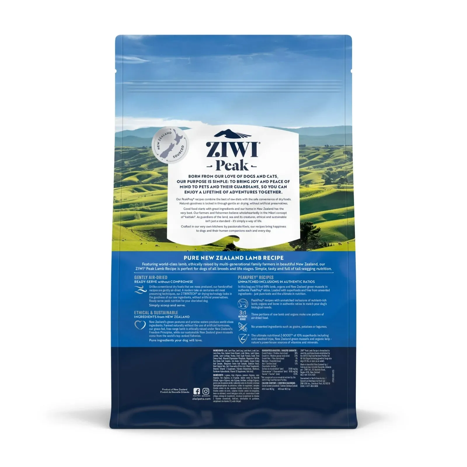 ZiwiPeak Daily-Dog Lamb Cuisine Air-Dried Dog Food